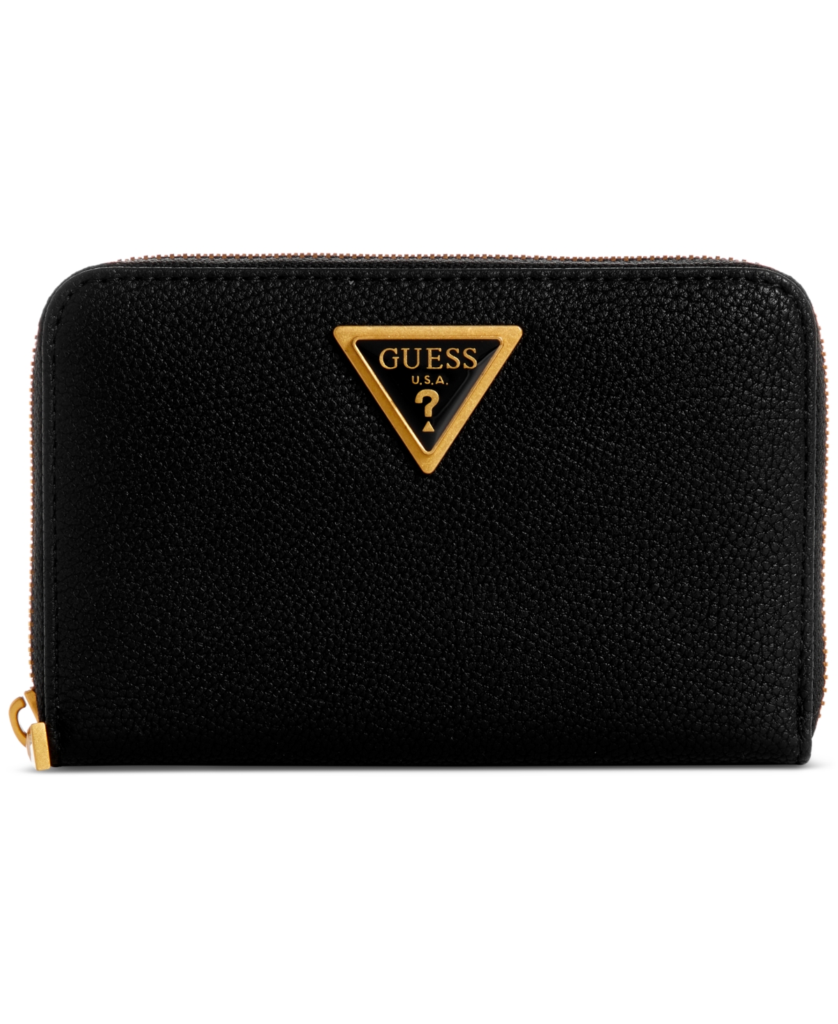 Shop Guess Cosette Small Zip Around Wallet In Black