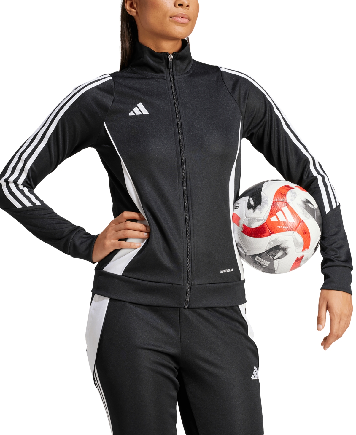 Shop Adidas Originals Women's Tiro 24 Zip-up Track Jacket In Black,white