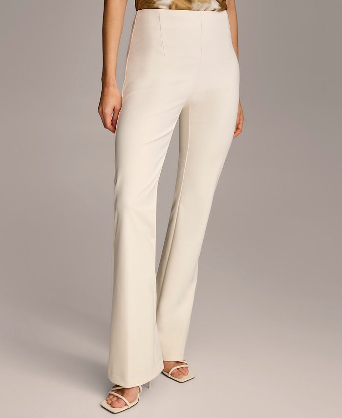 Donna Karan Women's High-Rise Side-Zip Pants - Macy's