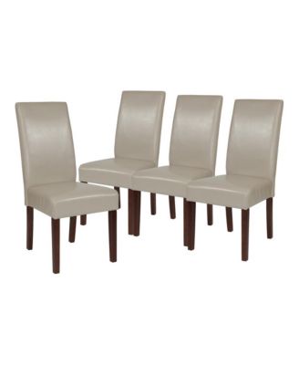 Ellison Mid-Century Panel Back Parsons Accent Dining Chair - Set Of 4