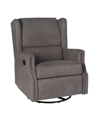 Abby 3-in-1 Wingback Manual Recliner Rocker Swivel Glider Chair