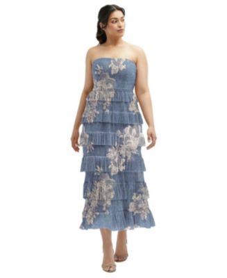 strapless pleated foil tail party dress Amazon.com: Wirunsy Strapless Bridesmaid Dresses for Womens 2026 Ruffles  Pleated Chiffon Maxi Formal Party Prom Dress with Scarf Aqua Blue 0 :  Clothing, Shoes & Jewelry