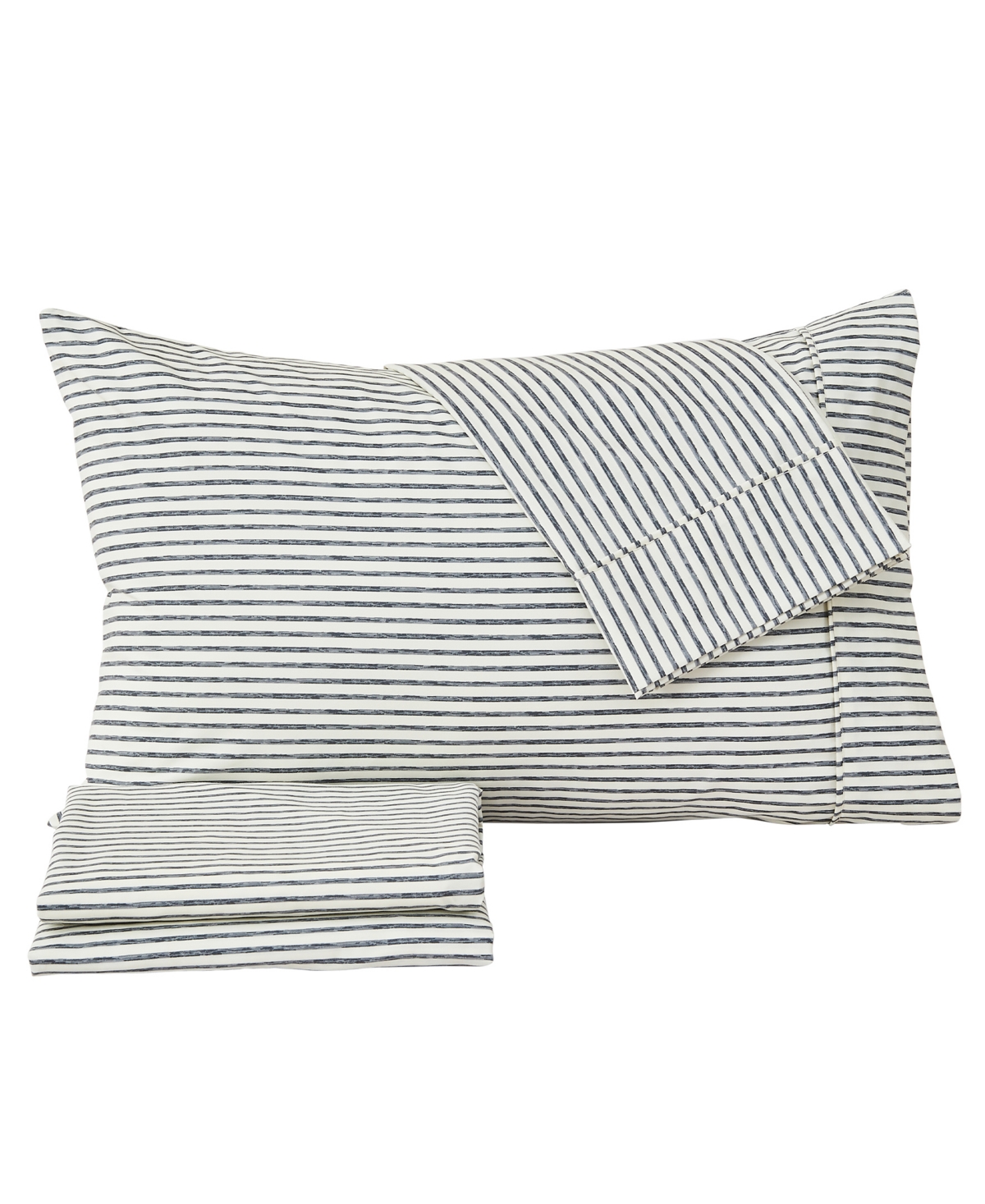 Premium Comforts Striped Microfiber Crease Resistant 3 Piece Sheet Set, Twin In Stripe - Dark Gray