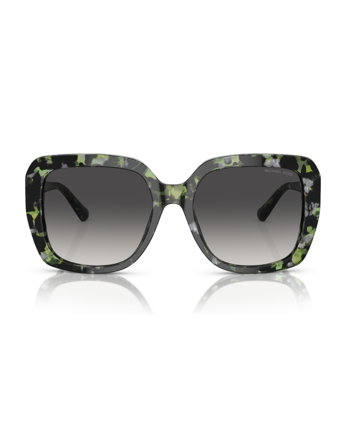 Michael Kors Womens Green Mk2140 Manhasset Square-frame Tortoiseshell Acetate Sunglasses In Green