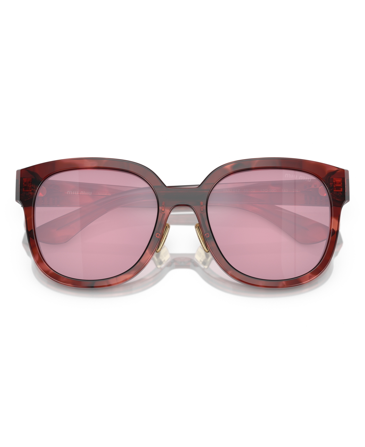 Miu Miu Miu Womens Red Mu 01zs Square-frame Tortoiseshell