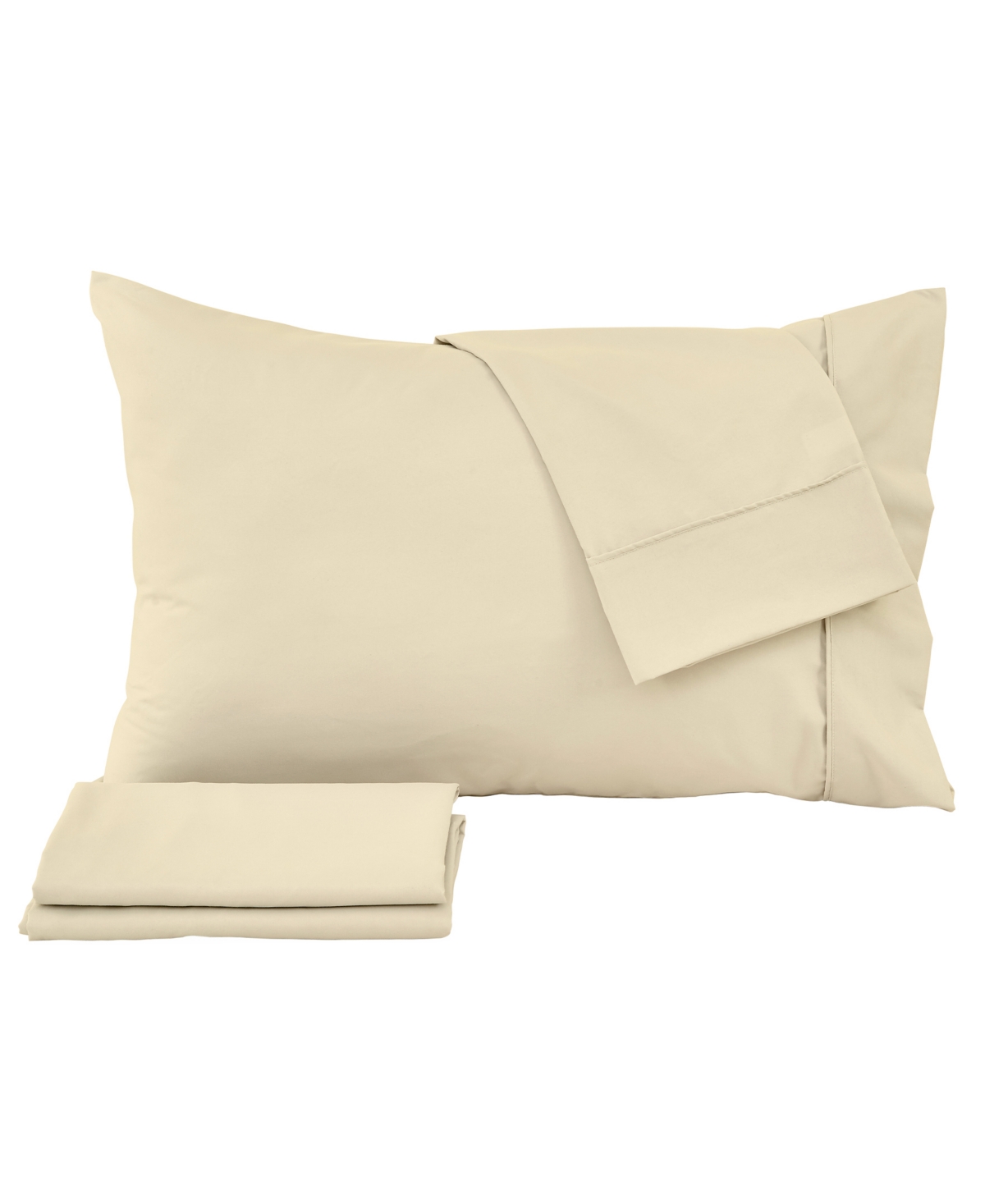 Premium Comforts Solid Microfiber Ultra Soft 3 Piece Sheet Set, Twin In Natural