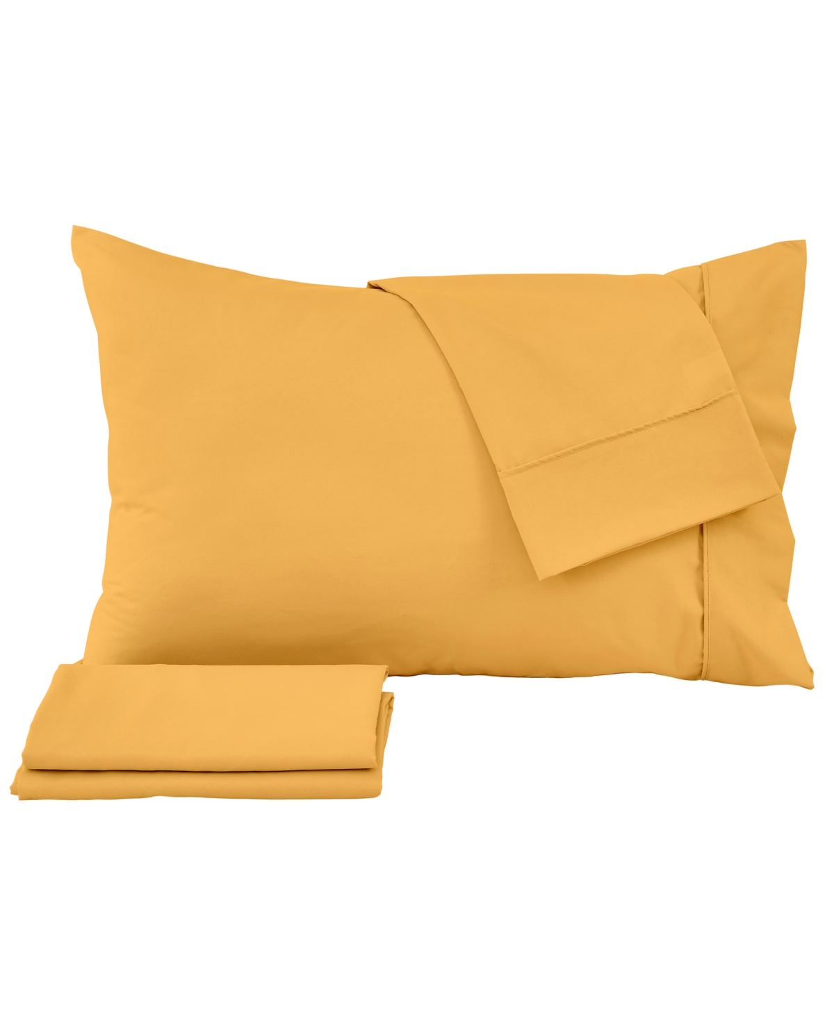 Premium Comforts Solid Microfiber Ultra Soft 3 Piece Sheet Set, Twin In Ginger