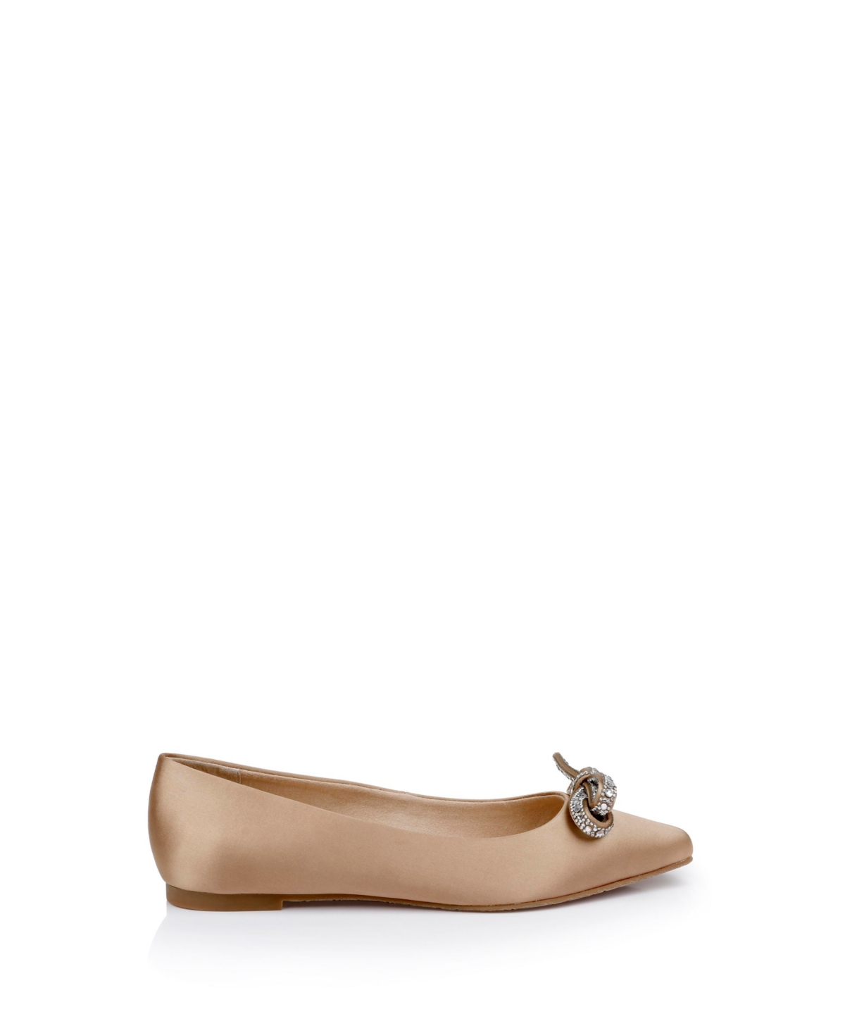 Jewel Badgley Mischka Women's Hesther Bow Detail Evening Ballet Flats