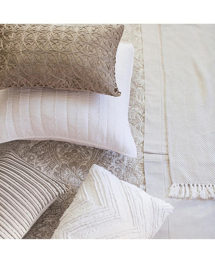 ELISABETH YORK Candlewick Dove Embroidered Pillow Macy's