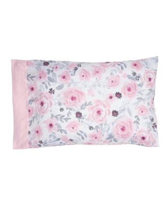 Blossom Watercolor Floral Twin Sheets and Pillowcase Set Twin
