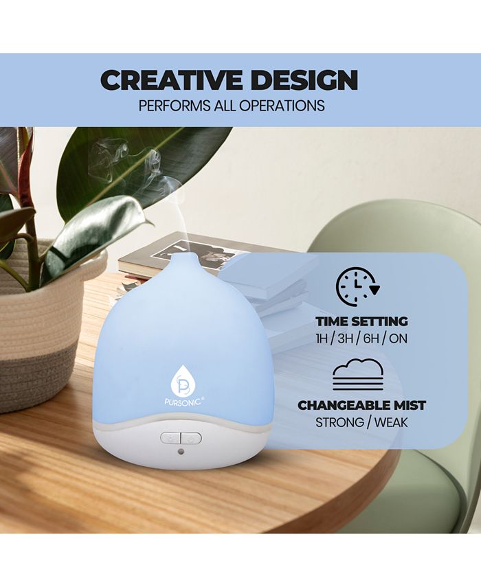 PURSONIC USB & BatteryOperated Waterless Aroma Diffuser with Luxurious