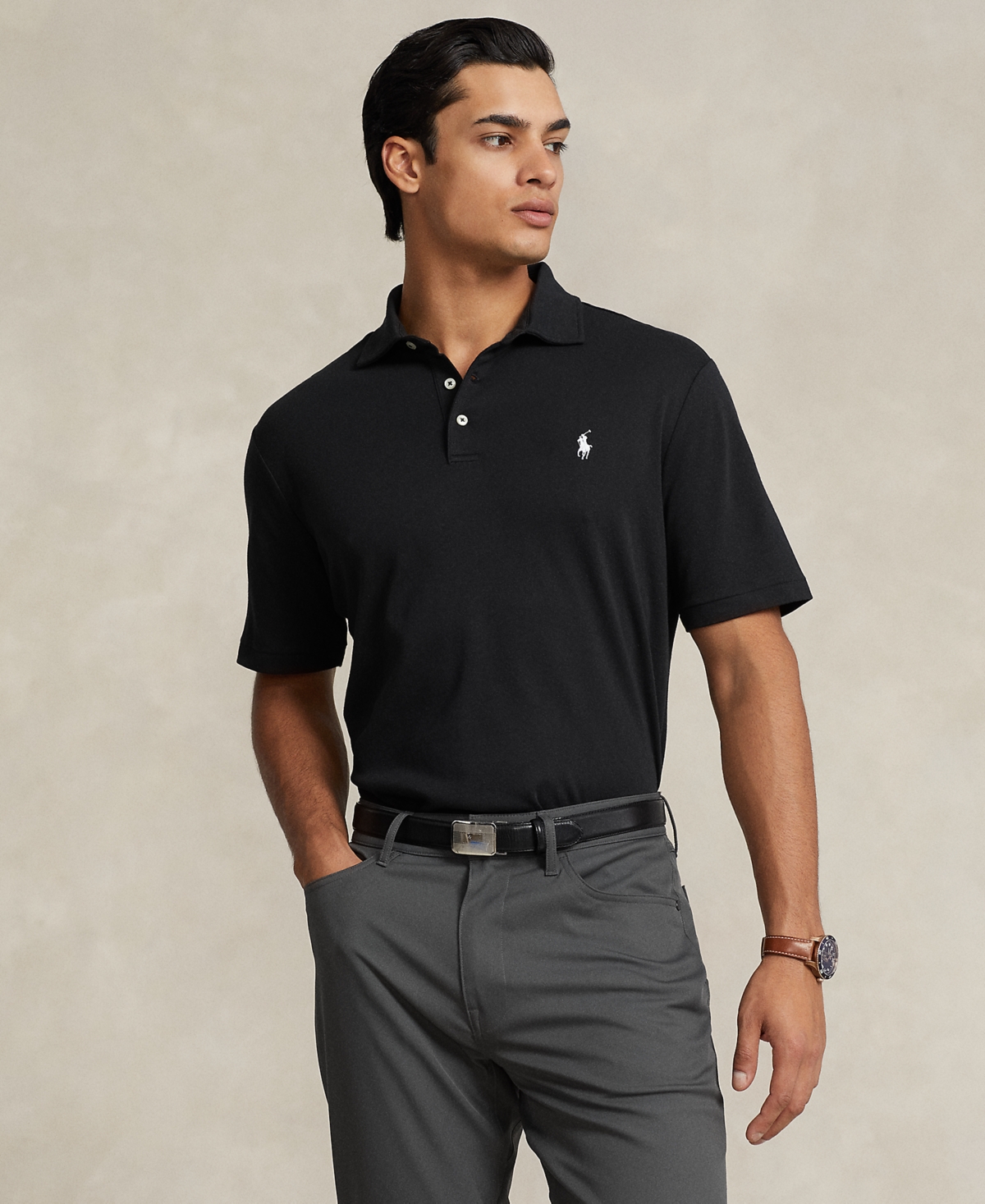 Shop Polo Ralph Lauren Men's Classic Fit Soft Cotton Polo In Polo Black