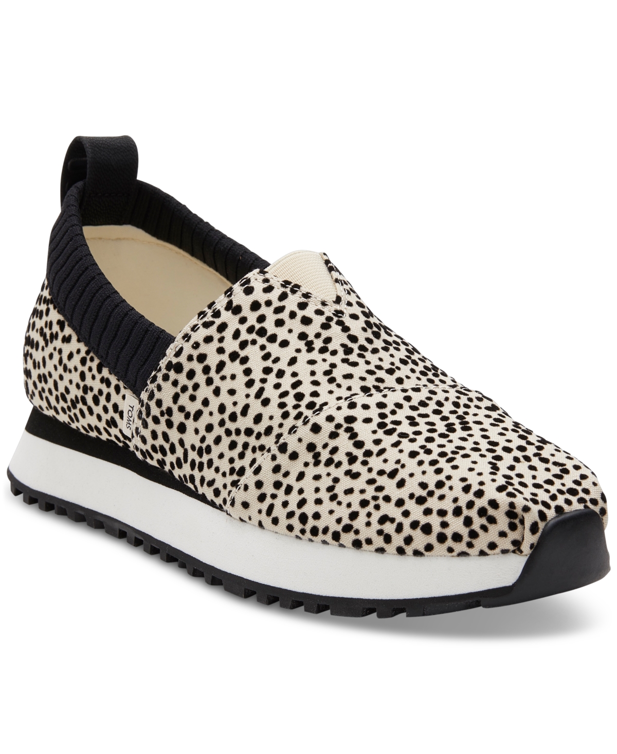 Toms Women's Alpargata Resident 2.0 Slip On Trainer Sneakers In Fog Flocked Mini Cheetah
