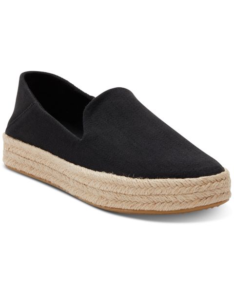 Женские кроссовки TOMS Carolina Espadrille Slip-On, цвет: Чёрный