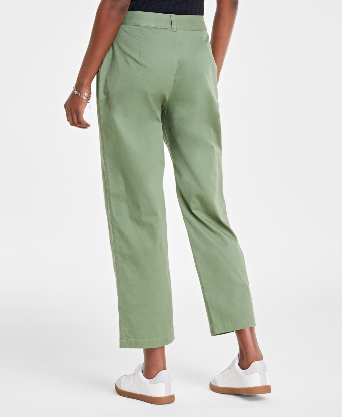 On 34th Women's Pleated Chino Ankle Pants, Created for Macy's