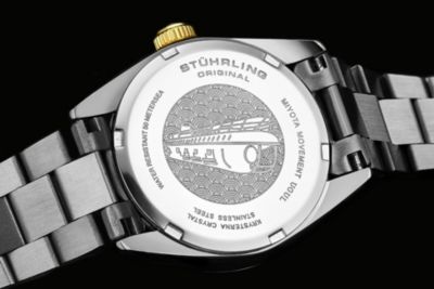 Women's Quartz ,Crystal Studded Bezel, MOP Dial, Stainless Steel Bracelet Watch