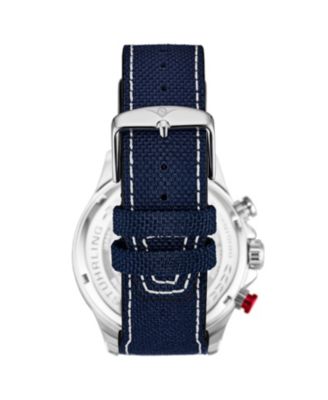 Model 4029 Men's Japan Quartz Chronograph, Leather Strap Watch