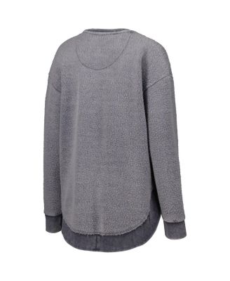 Women's Navy Distressed Auburn Tigers Ponchoville Pullover Sweatshirt