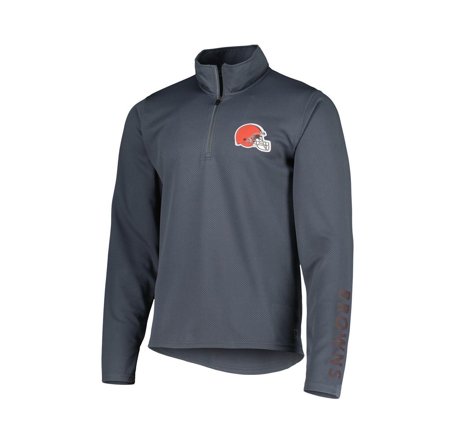 Men's Charcoal Cleveland Browns 1/4-Zip Sweatshirt