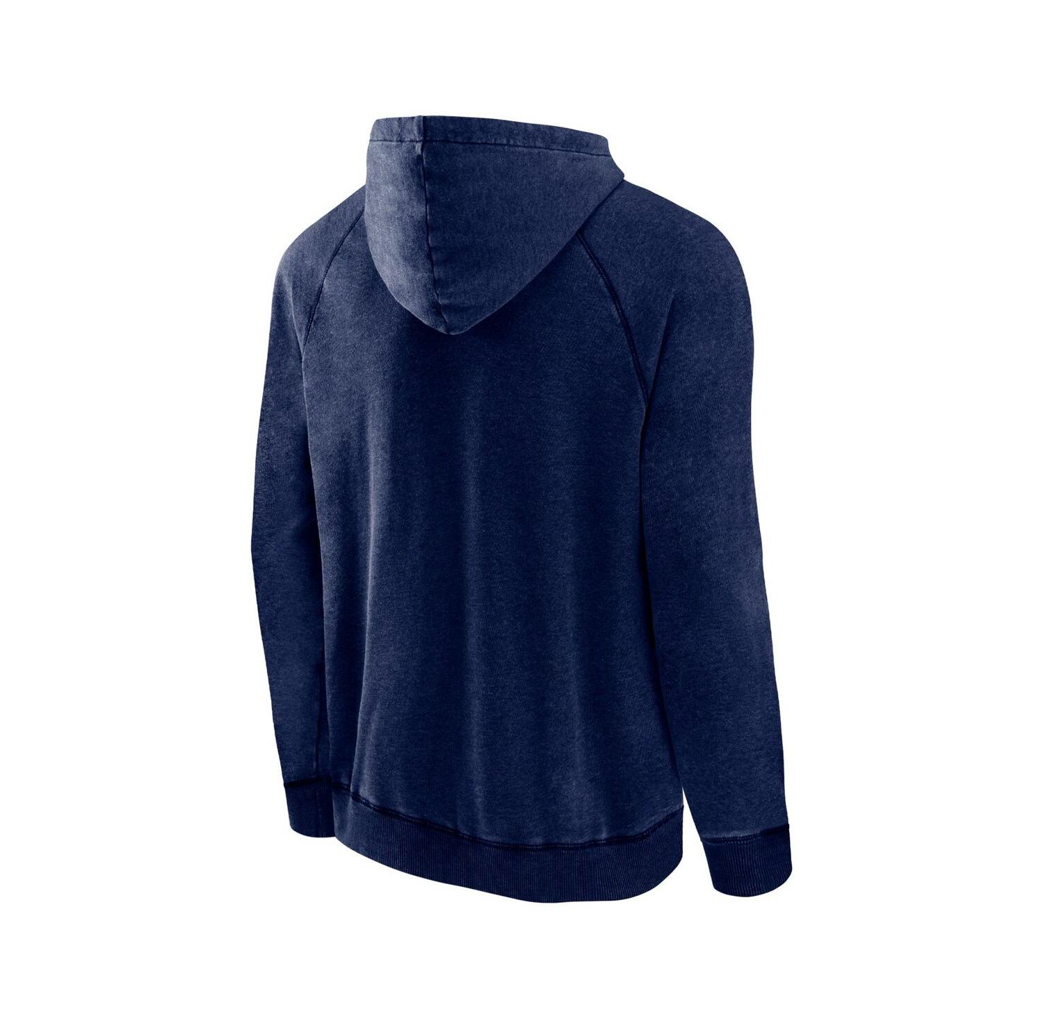 Men's Heather Navy Distressed Memphis Grizzlies Foul Trouble Snow Wash Raglan Pullover Hoodie