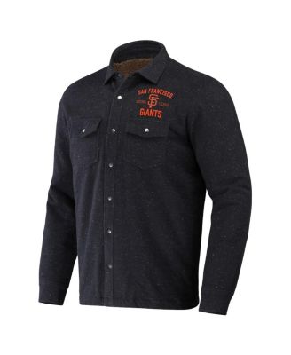 Men's Darius Rucker Collection by Black San Francisco Giants Ringstop&nbsp;Full-Snap Shacket