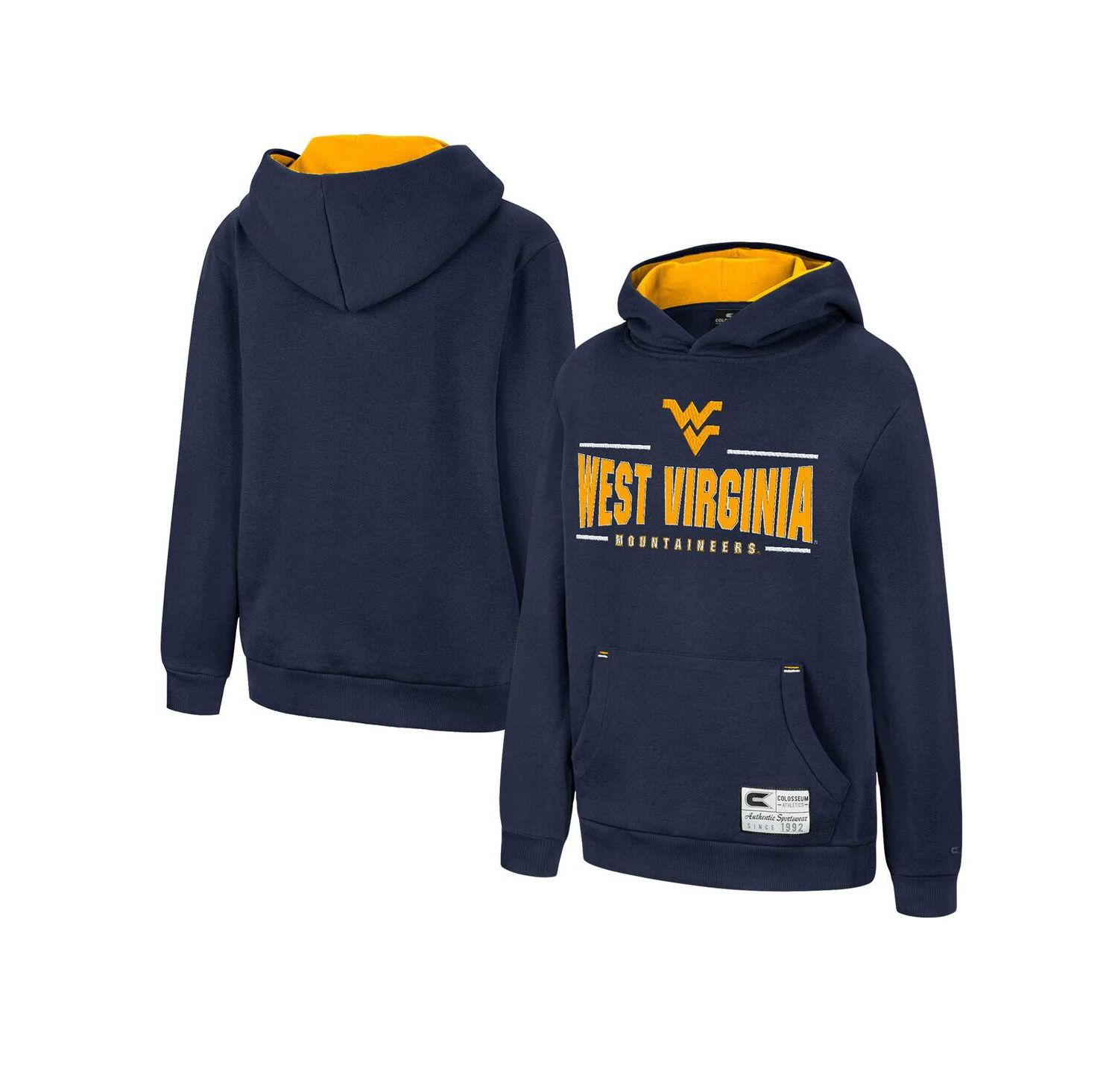 Big Boys Navy West Virginia Mountaineers Lead Guitarists Pullover Hoodie