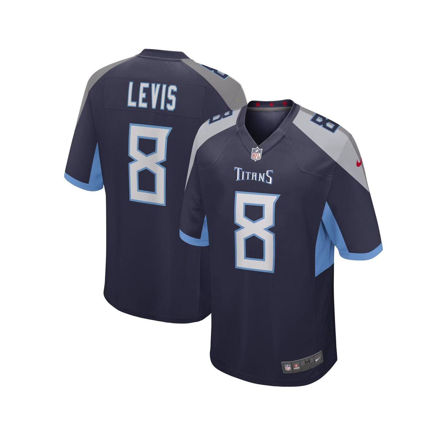 Big Boys Will Levis Navy Tennessee Titans Game Jersey