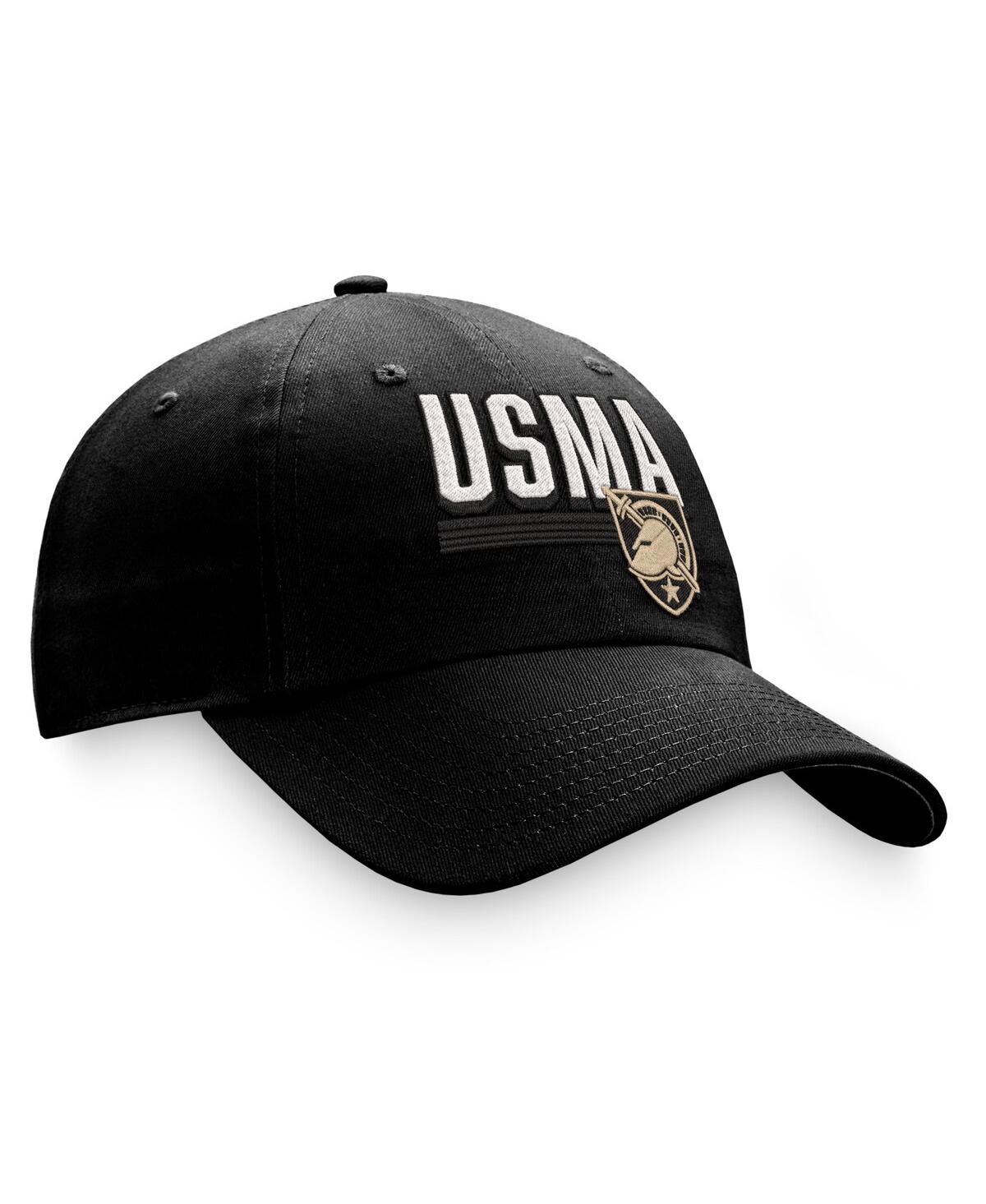 Shop Top Of The World Men's  Black Army Black Knights Slice Adjustable Hat