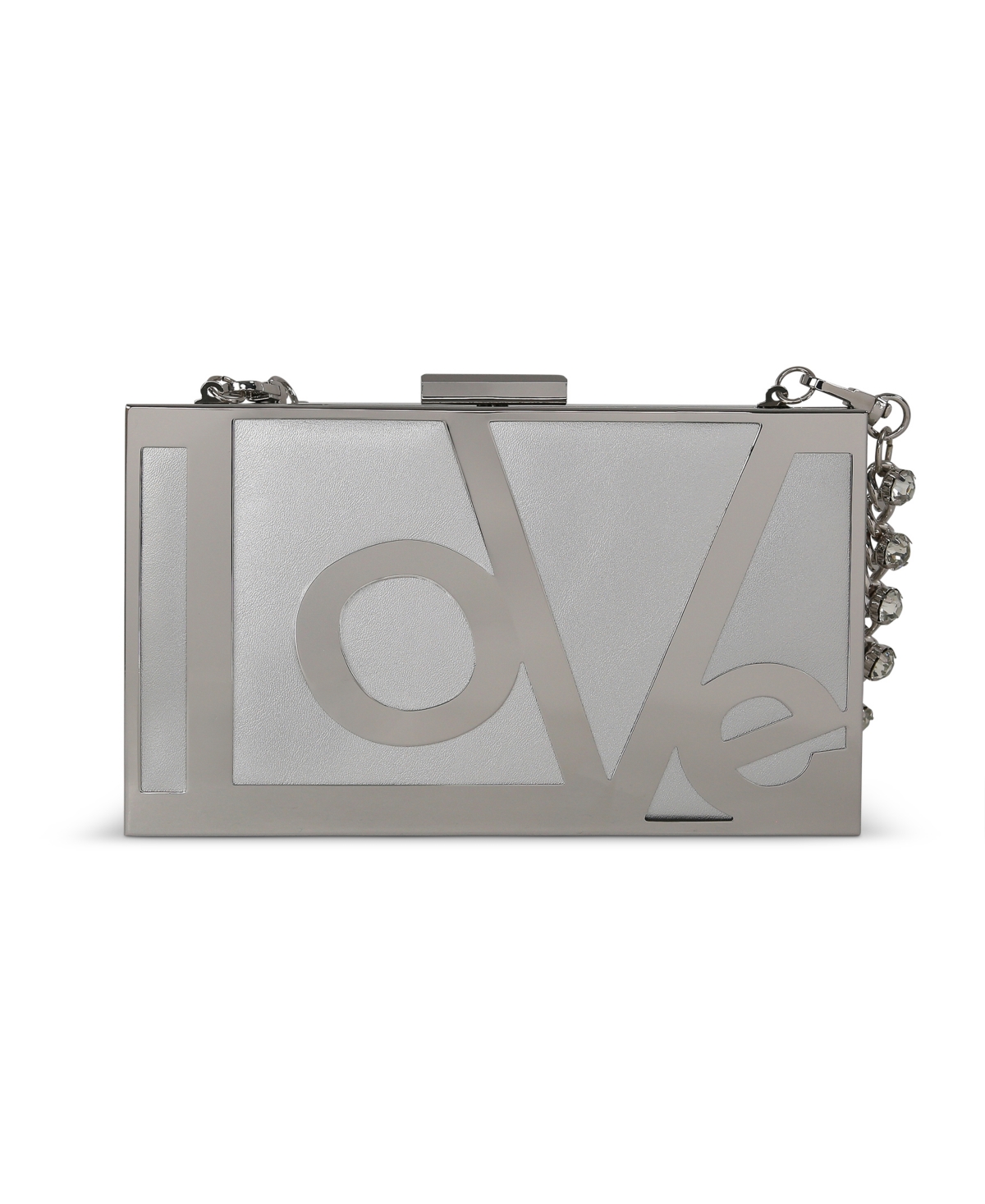 Woman's Freya Love Box Clutch - Silver