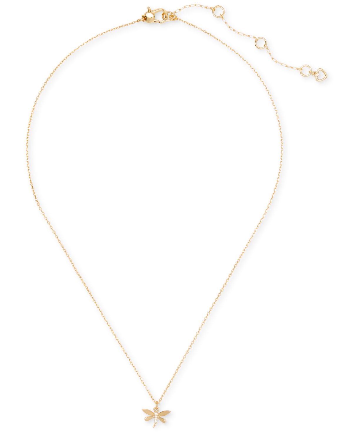 Kate Spade New York Gold-Tone Pave Dragonfly Pendant Necklace, 16