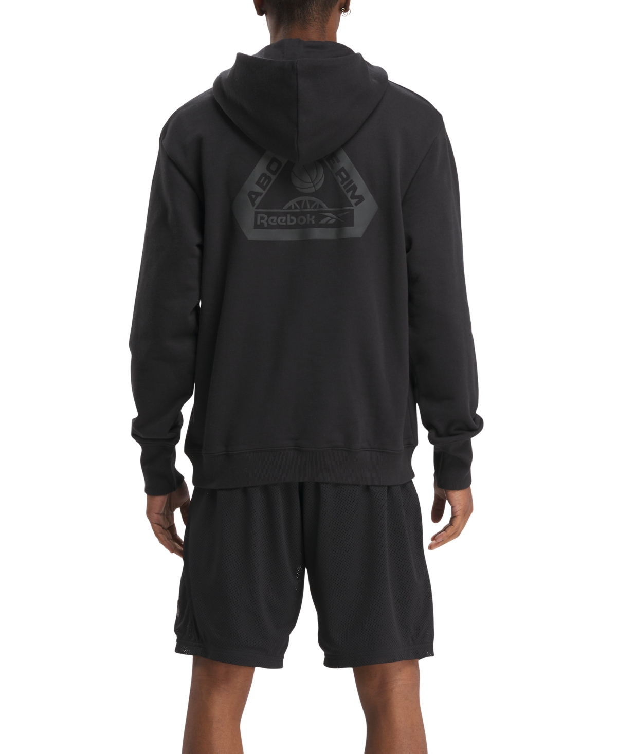 Reebok Men's Above The Rim Hoopwear Regular-Fit French Terry Hoodie -purp