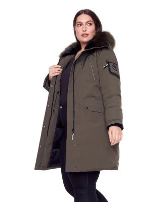 Plus Size Laurentian Long Parka Winter With Faux Fur Hood