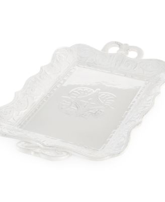 Maison Versailles Blanc Rectangular Handled Platter