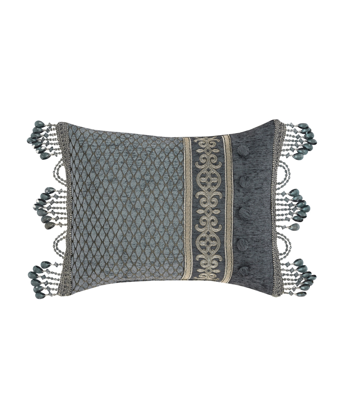 J Queen New York Amici Boudoir Decorative Pillow, 15" X 20" In Powder Blue