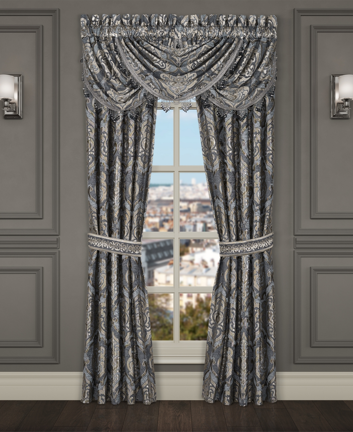 J Queen New York Amici Window Panel Pair, 50" X 84" In Powder Blue