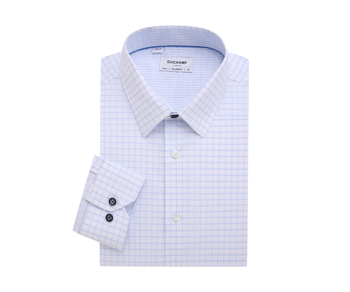 Men's Check Dress Shirt - Blue