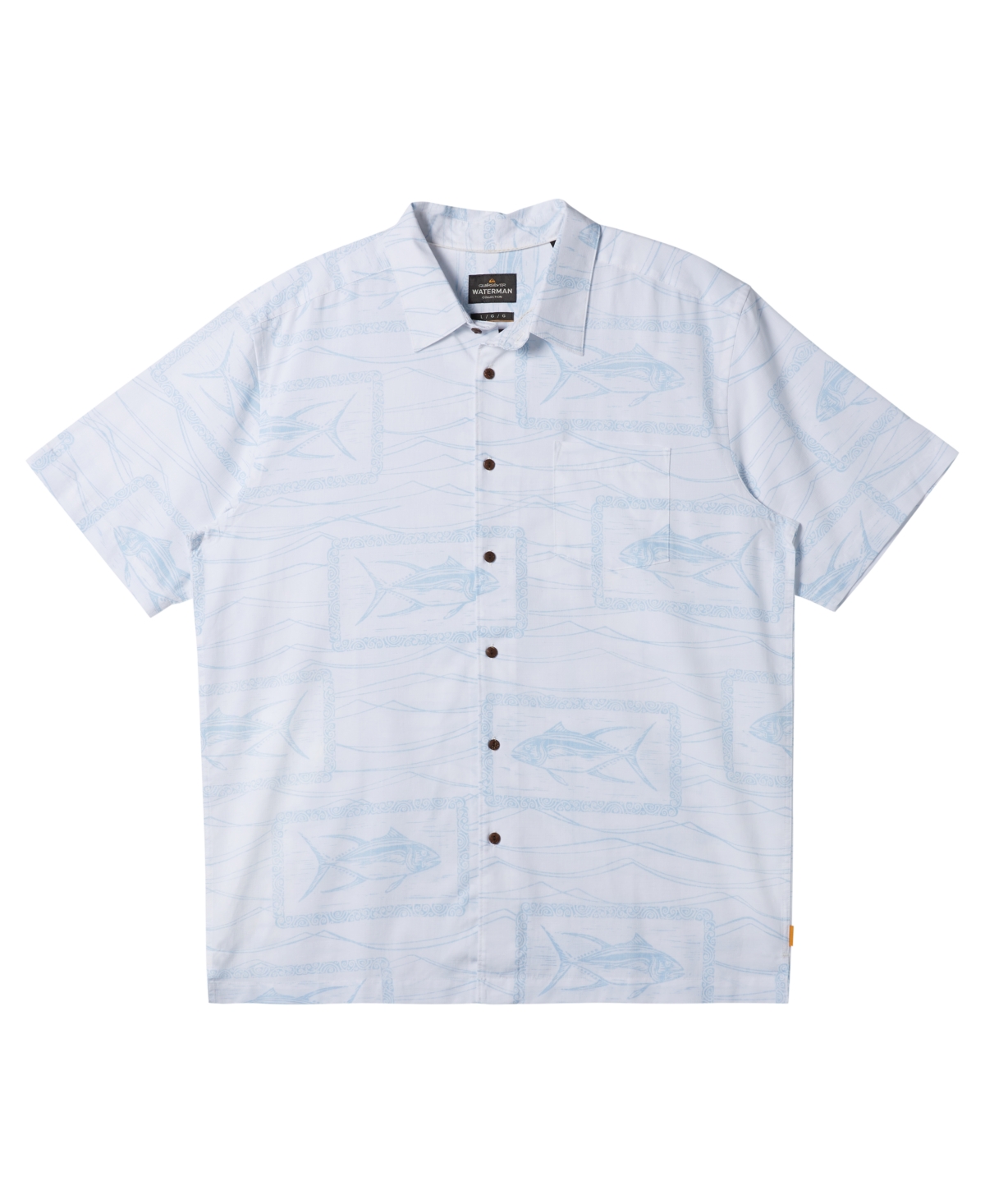 Quiksilver Waterman Men's Reef Point Short Sleeve Shirt In White