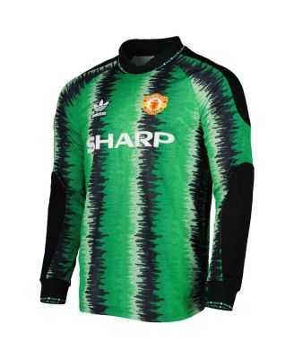 adidas Men's Green Manchester United 90 Goalkeeper Replica Jersey
