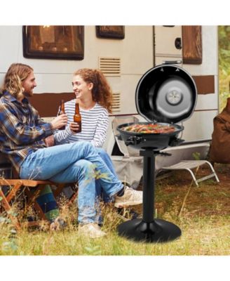 1600W Portable Electric Grill with Removable Non-Stick Rack for Indoor & Outdoor Use