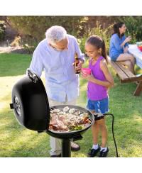 1600W Portable Electric Grill with Removable Non-Stick Rack for Indoor & Outdoor Use