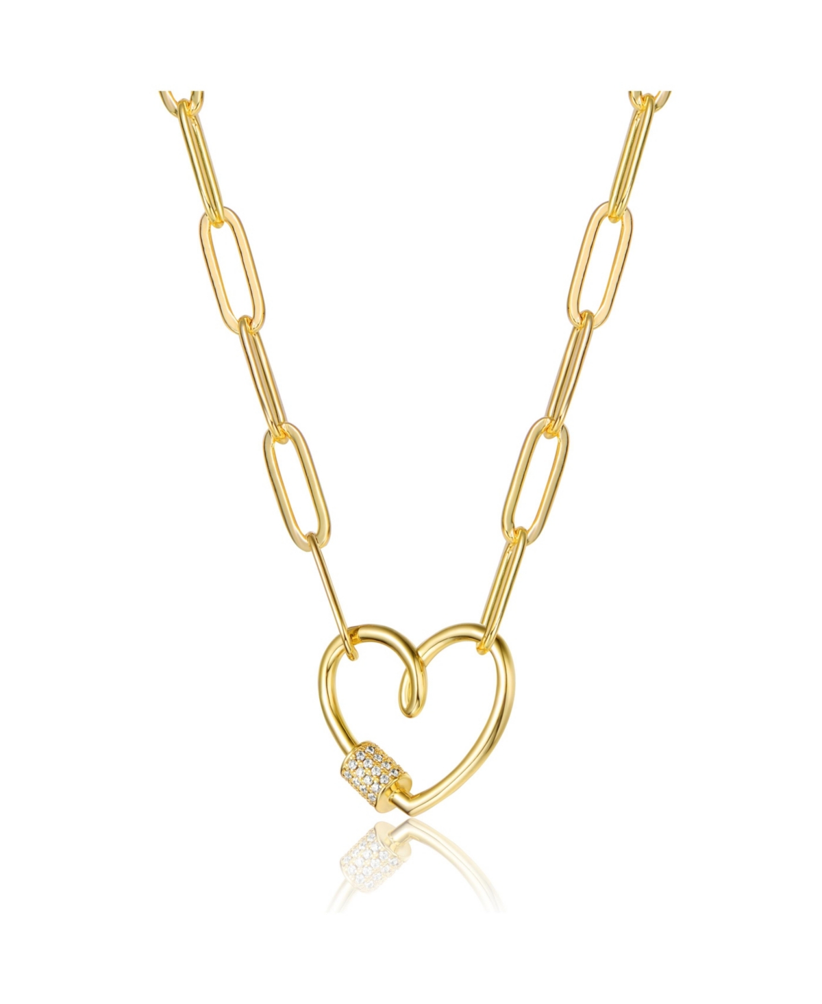 Gigi Girl Kids/Young Teens 14KPlated Cubic Zirconia Abstract Heart Charm Necklace - Gold