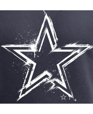 Men's Navy Dallas Cowboys Splatter Logo Pullover Hoodie