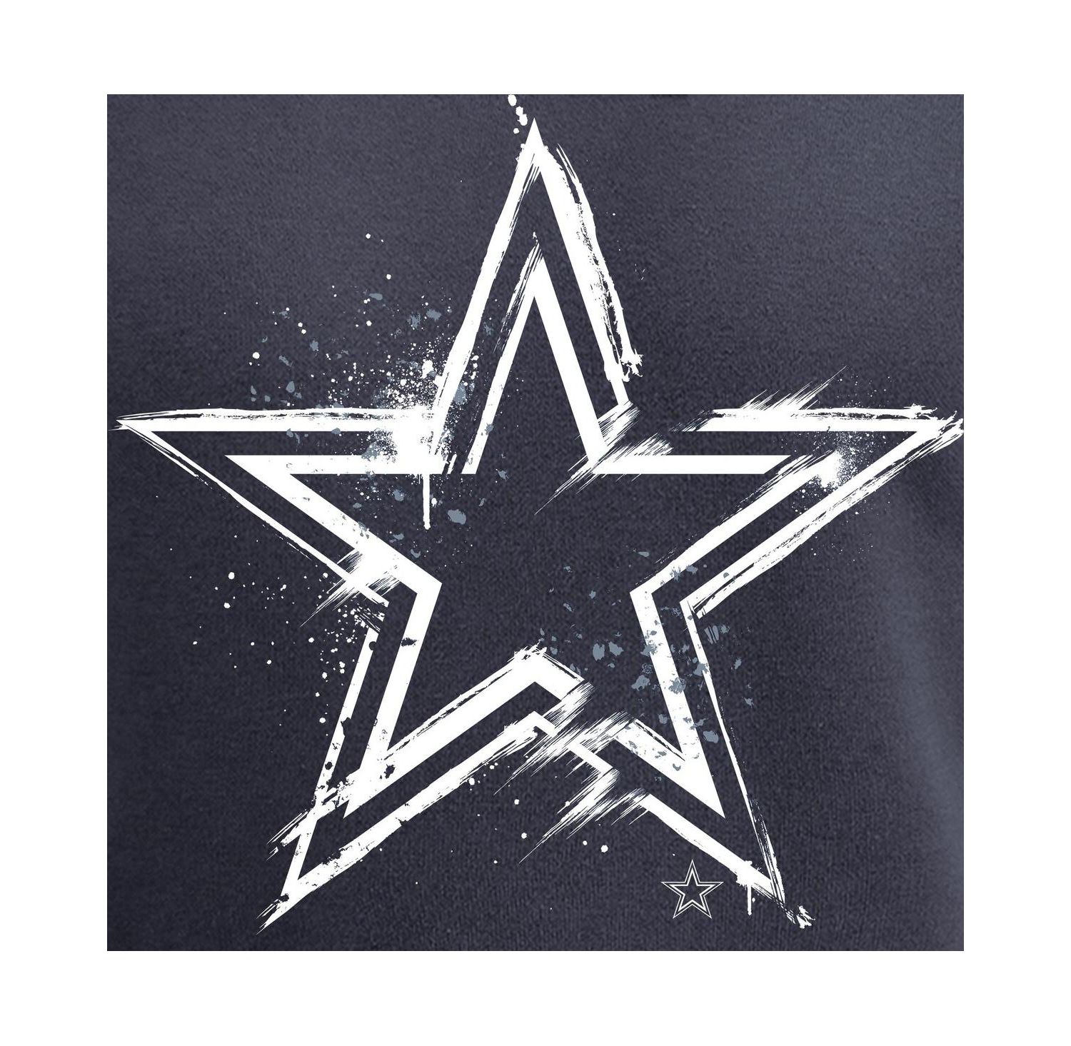 Men's Navy Dallas Cowboys Splatter Logo Pullover Hoodie