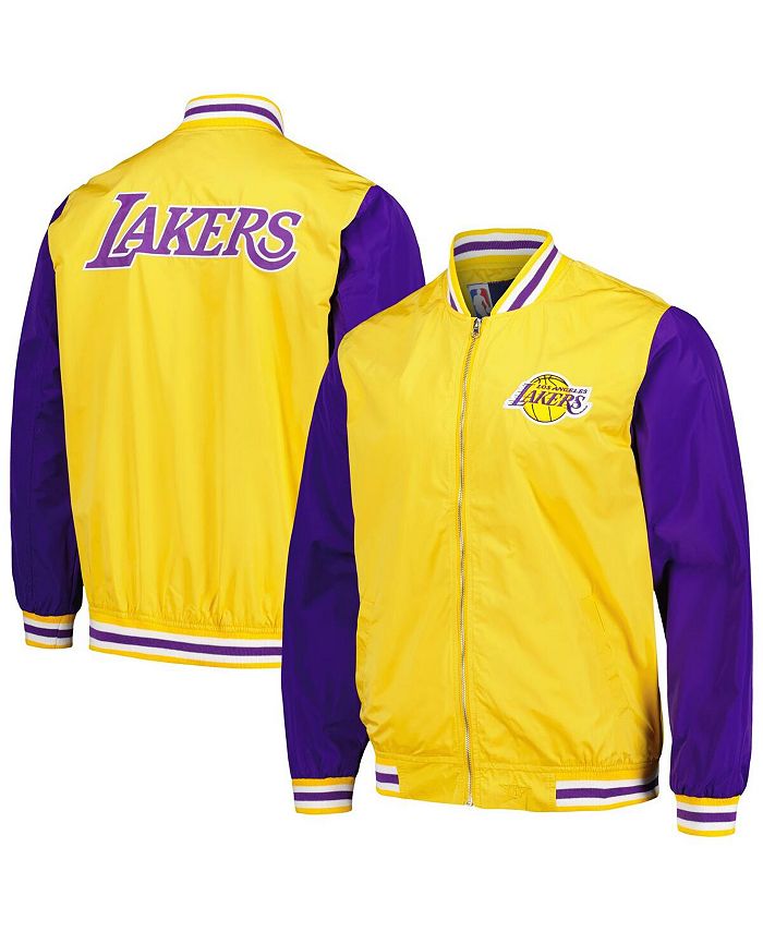 JH Design Men's Yellow Los Angeles Lakers Full-Zip Bomber Jacket - Macy's