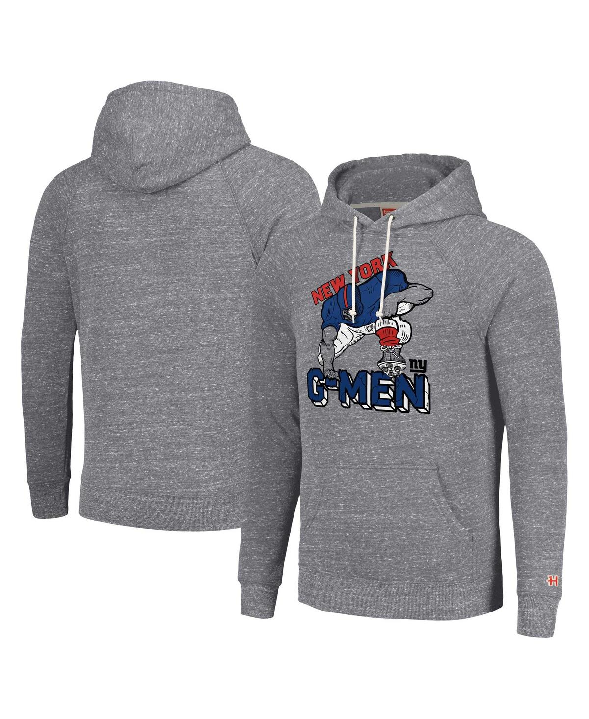 Men's and Women's Homage Gray New York Giants Hyperlocal Raglan Pullover Hoodie - Gray