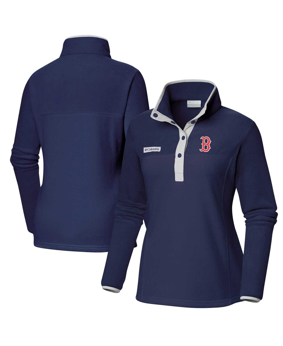 Columbia Women's  Navy Boston Red Sox Benton Springs Half-snap Sweatshirt
