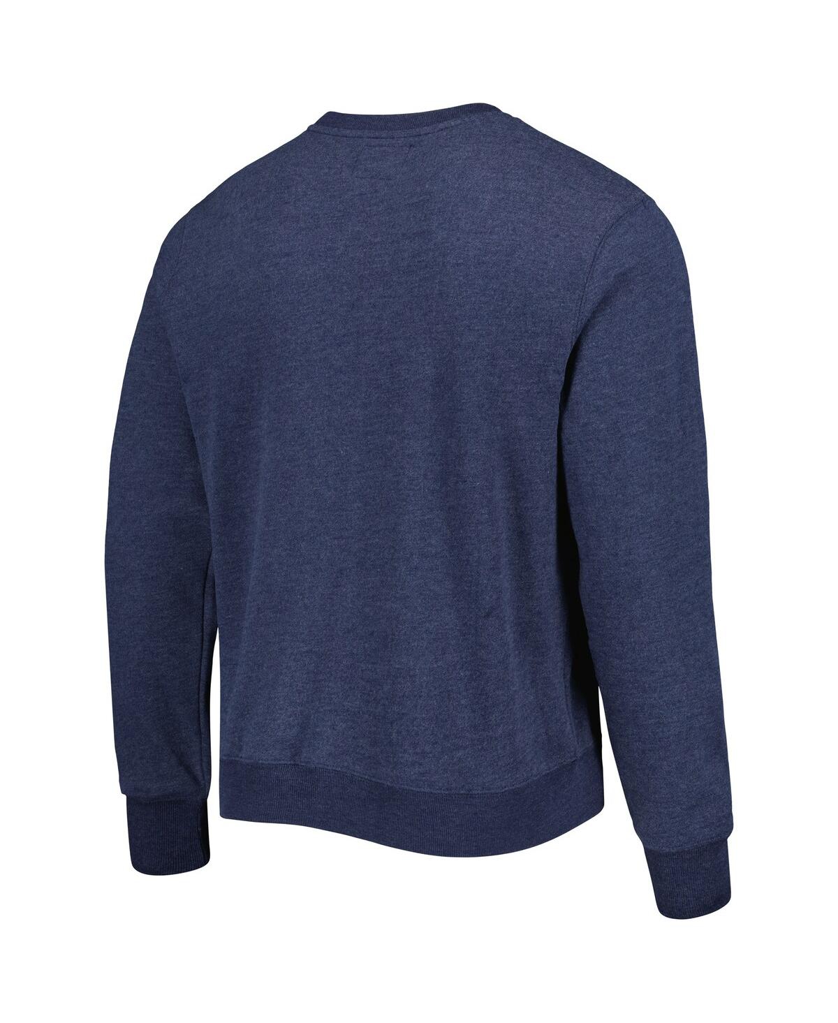 Men's '47 BrandDistressed Denver Broncos Bypass Tribeca Pullover Sweatshirt - Heather Navy