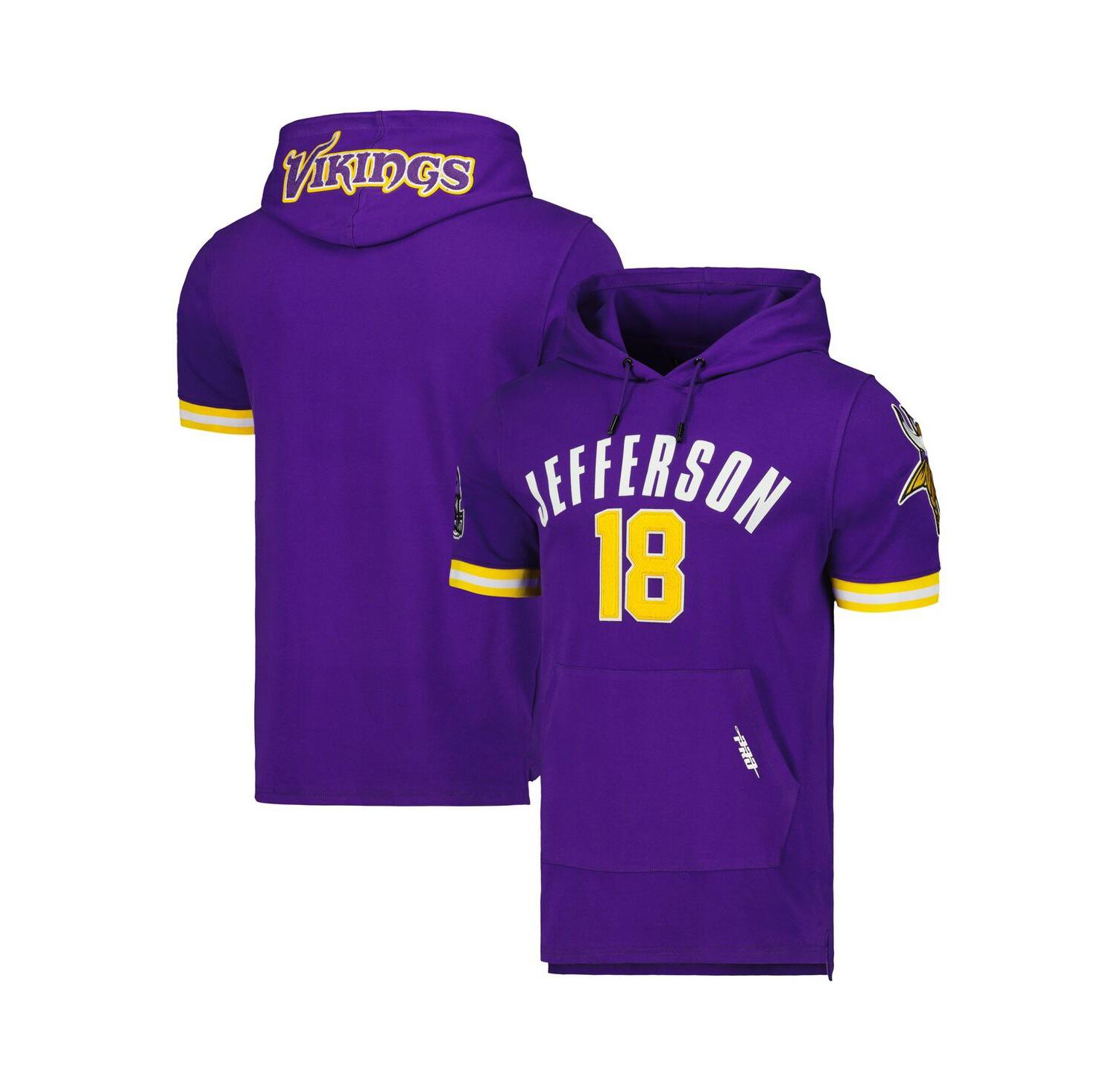 Men's Justin Jefferson Purple Minnesota Vikings Player Name and Number Hoodie T-shirt