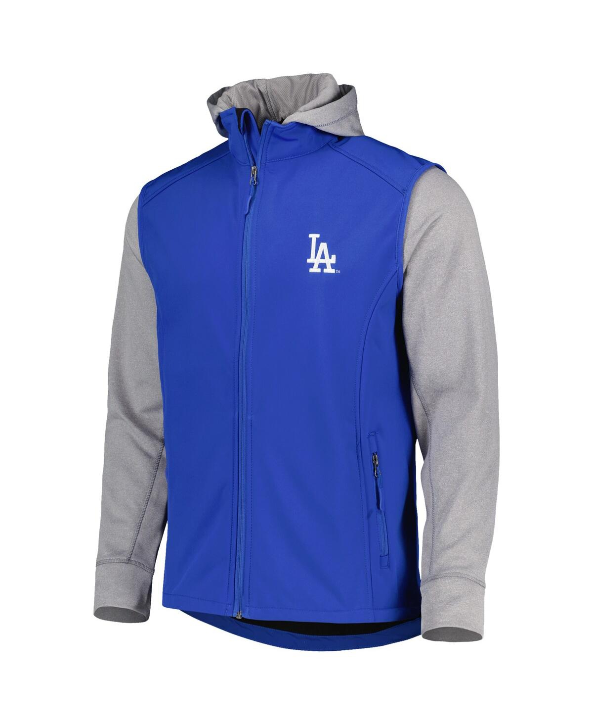 Shop Dunbrooke Men's  Royal, Heather Gray Los Angeles Dodgers Alpha Full-zip Jacket In Royal,heather Gray