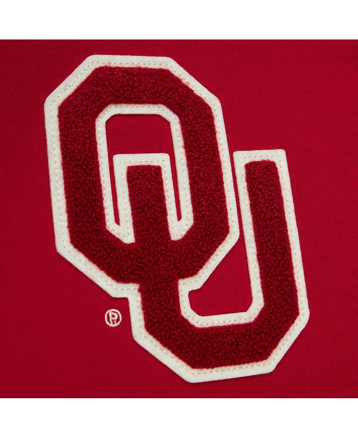 Men's Mitchell & NessOklahoma Sooners Team Legacy French Terry Pullover Hoodie - Crimson
